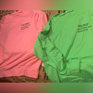 2pk bundle sweatshirts made by urs truly (da posher) s m l available